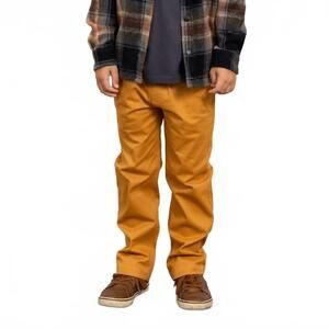 NEW TINY WHALES boy's provisions chino pant in rust